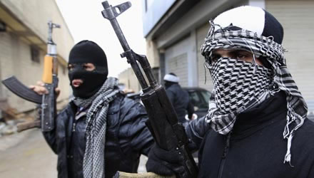 Click on image to see full-sized version Free Syrian Army: paid for by Saudi Arabia