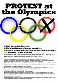 Click on image to see full-sized version Protest At London 2012 Olympic Games