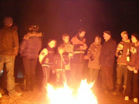 Around the fire