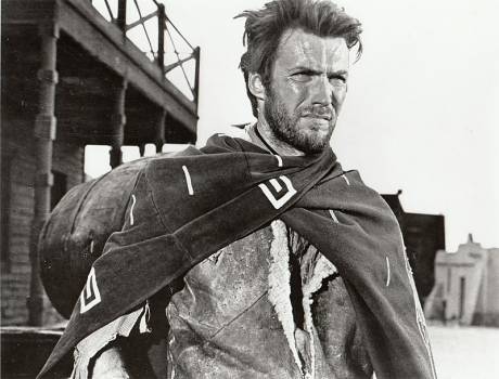 Click on image to see full-sized version Clint Eastwood as the Man with No Name in a publicity image of A Fistful of Dollars, a film by Sergio Leone.