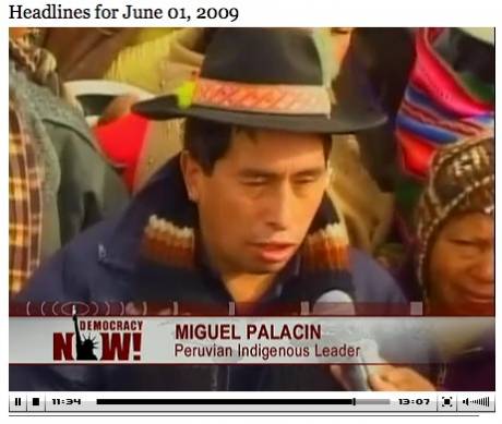 "This government disregards the indigenous people.� - Miguel Palacin