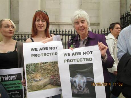 TDs Clare Daly and Maureen O' Sullivan at demo