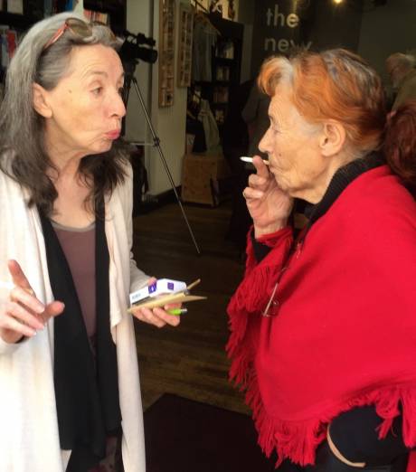 Click on image to see full-sized version Maura Harrington and D'Arcy swap prison tales