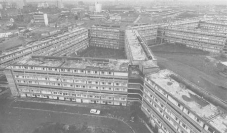 Click on image to see full-sized version Divis Street flats - scene of one of Brian Anson`s architectural battles
