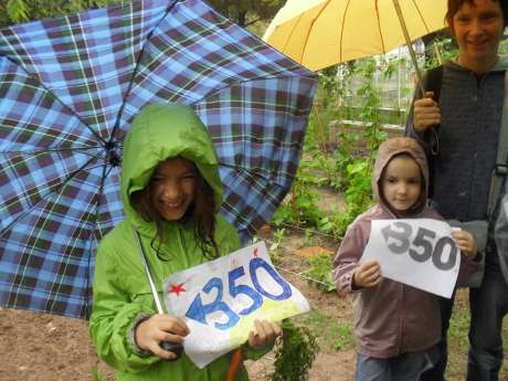 10:10 day of action - Alba takes action in her local community garden, will she be at global mingas in the future? HOPE SO.